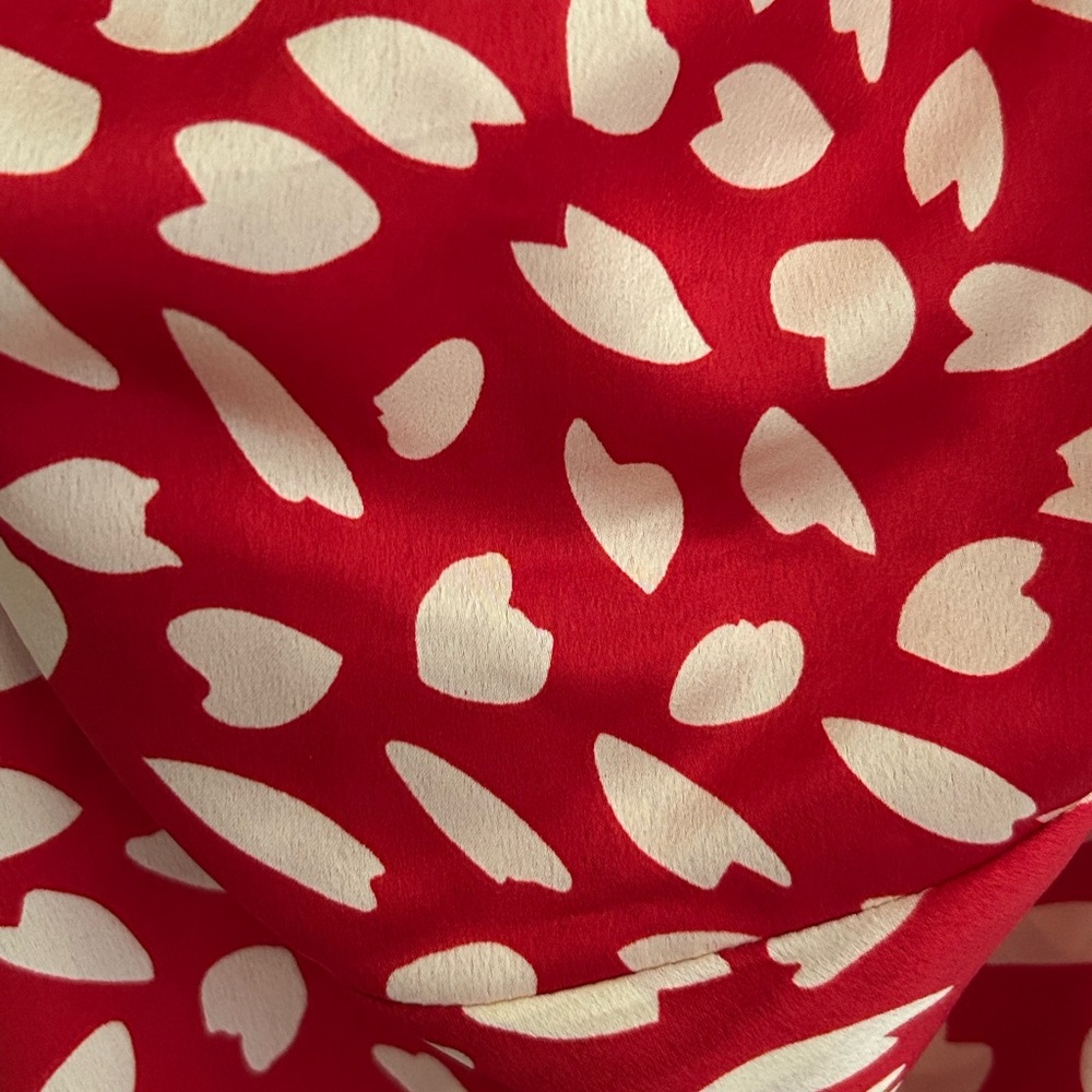 Hello Molly Red And White Leaf Maxi Dress - image 4